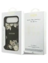Etui Guess Grained Flowers Classic Logo MagSafe do Apple iPhone Air czarny