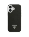 Etui Guess Grained Triangle Logo MagSafe do Apple iPhone 17 czarny