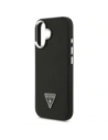 Etui Guess Grained Triangle Logo MagSafe do Apple iPhone 17 czarny