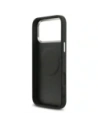 Etui Guess Grained Triangle Logo MagSafe do Apple iPhone 17 Pro czarny