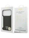 Etui Guess Grained Triangle Logo MagSafe do Apple iPhone 17 Pro czarny