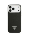 Etui Guess Grained Triangle Logo MagSafe do Apple iPhone 17 Pro Max czarny