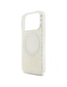 Etui Guess IML Flowers Electro Pearl Strap MagSafe do Apple iPhone 17 Pro biały