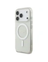 Etui Guess IML Glitter Pearl Strap MagSafe do Apple iPhone 17 Pro Max przezroczysty