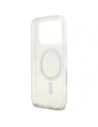 Etui Guess IML Glitter Pearl Strap MagSafe do Apple iPhone 17 Pro Max przezroczysty