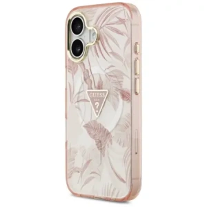 Etui Guess Jungle Tonal Triangle MagSafe do Apple iPhone 17 różowy