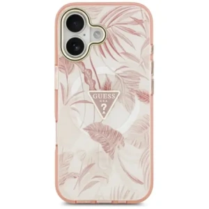 Etui Guess Jungle Tonal Triangle MagSafe do Apple iPhone 17 różowy