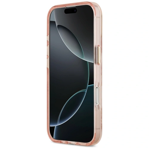 Etui Guess Jungle Tonal Triangle MagSafe do Apple iPhone 17 różowy