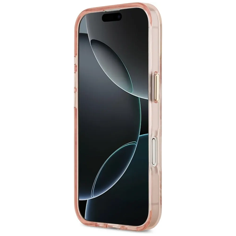 Etui Guess Jungle Tonal Triangle MagSafe do Apple iPhone 17 różowy