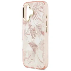 Etui Guess Jungle Tonal Triangle MagSafe do Apple iPhone 17 różowy