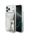 Etui Guess Liq. Glitter Charms do Apple iPhone 17 Pro Max srebrny