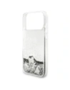 Etui Guess Liq. Glitter Charms do Apple iPhone 17 Pro Max srebrny