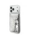 Etui Guess Liq. Glitter Charms do Apple iPhone 17 Pro srebrny