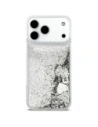 Etui Guess Liq. Glitter Charms do Apple iPhone 17 Pro srebrny