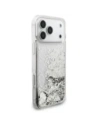 Etui Guess Liq. Glitter Charms do Apple iPhone 17 Pro srebrny