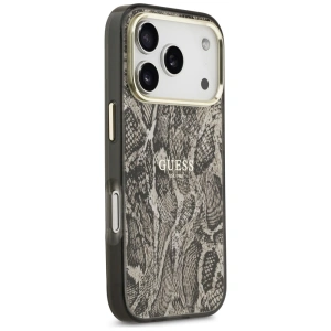 Etui Guess Python Pattern MagSafe do Apple iPhone 17 Pro brązowy