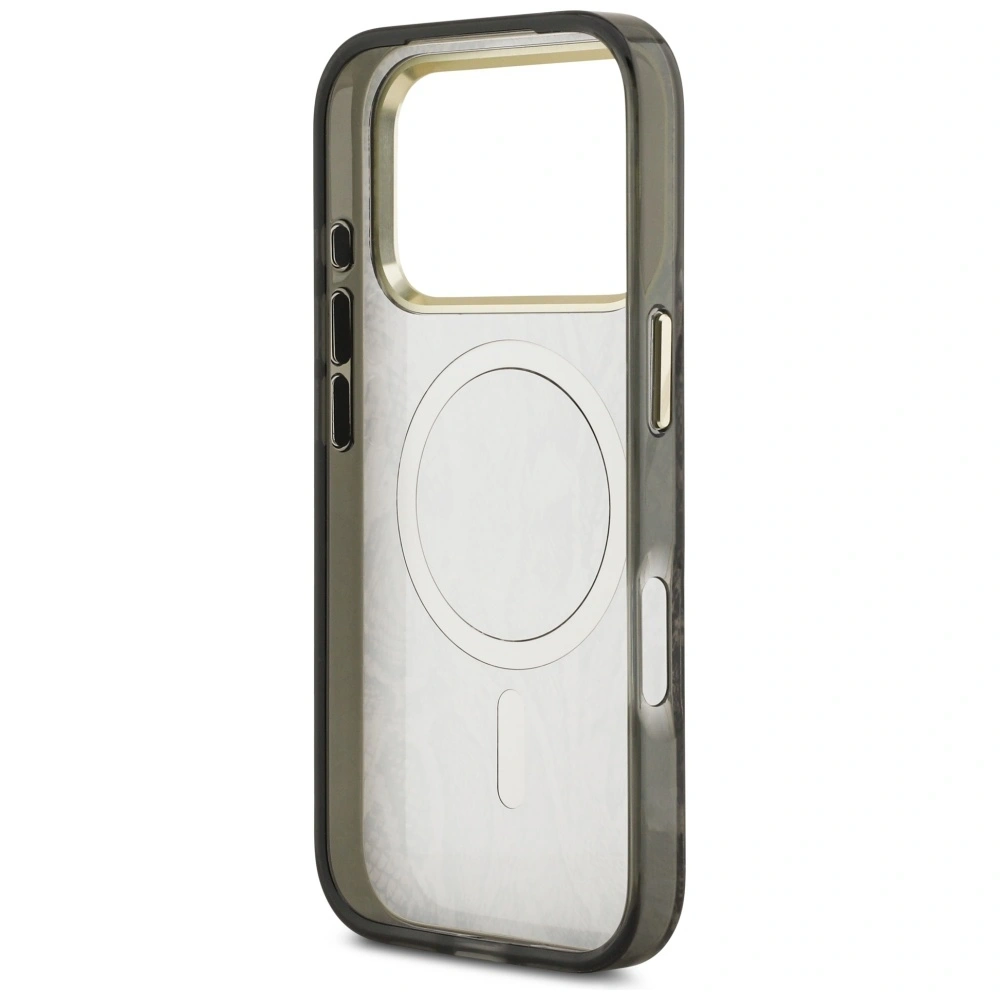 Etui Guess Python Pattern MagSafe do Apple iPhone 17 Pro brązowy