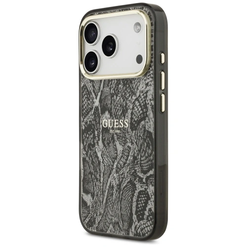 Etui Guess Python Pattern MagSafe do Apple iPhone 17 Pro czarny