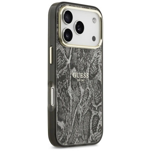 Etui Guess Python Pattern MagSafe do Apple iPhone 17 Pro czarny