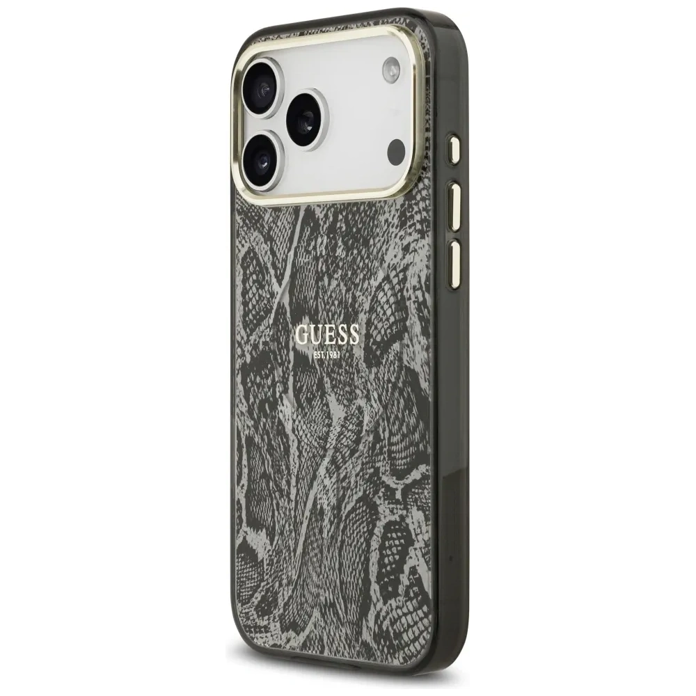 Etui Guess Python Pattern MagSafe do Apple iPhone 17 Pro Max czarny
