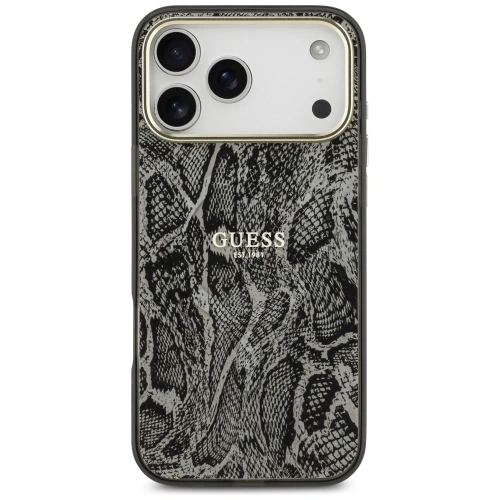 Etui Guess Python Pattern MagSafe do Apple iPhone 17 Pro Max czarny