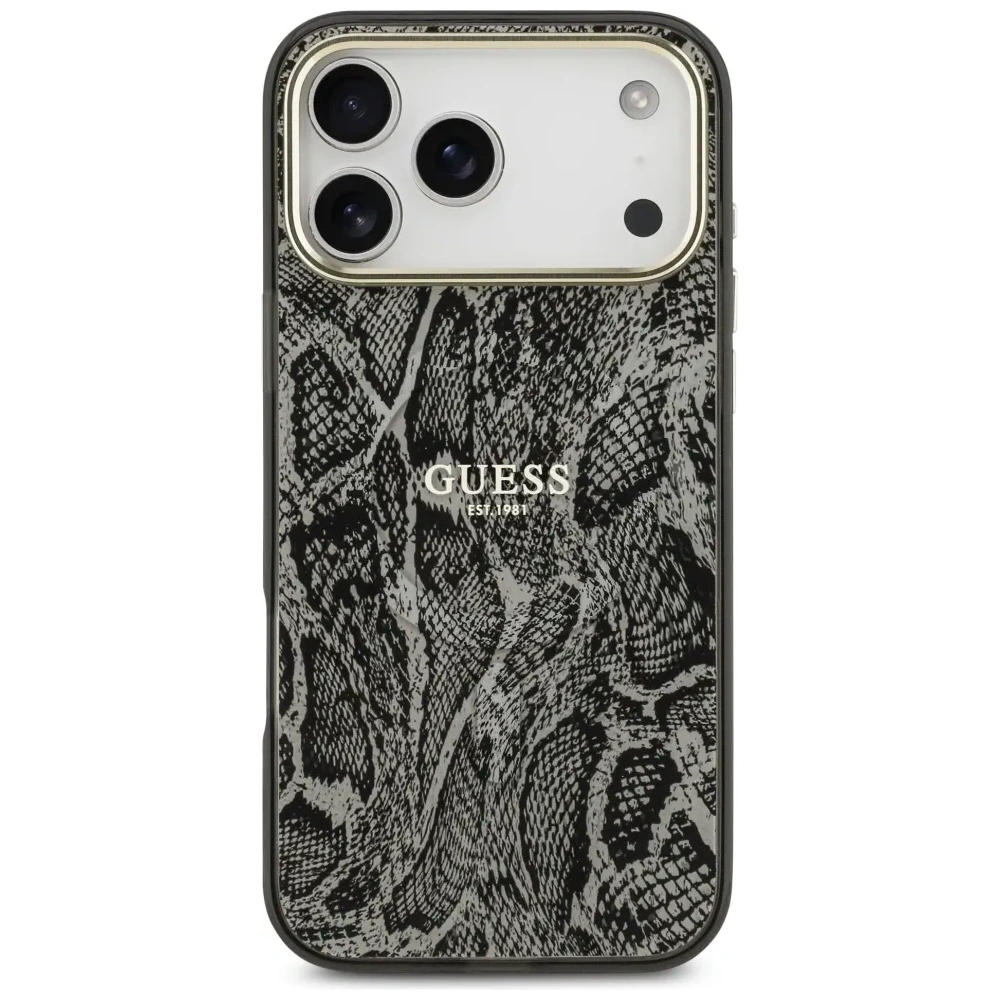 Etui Guess Python Pattern MagSafe do Apple iPhone 17 Pro Max czarny
