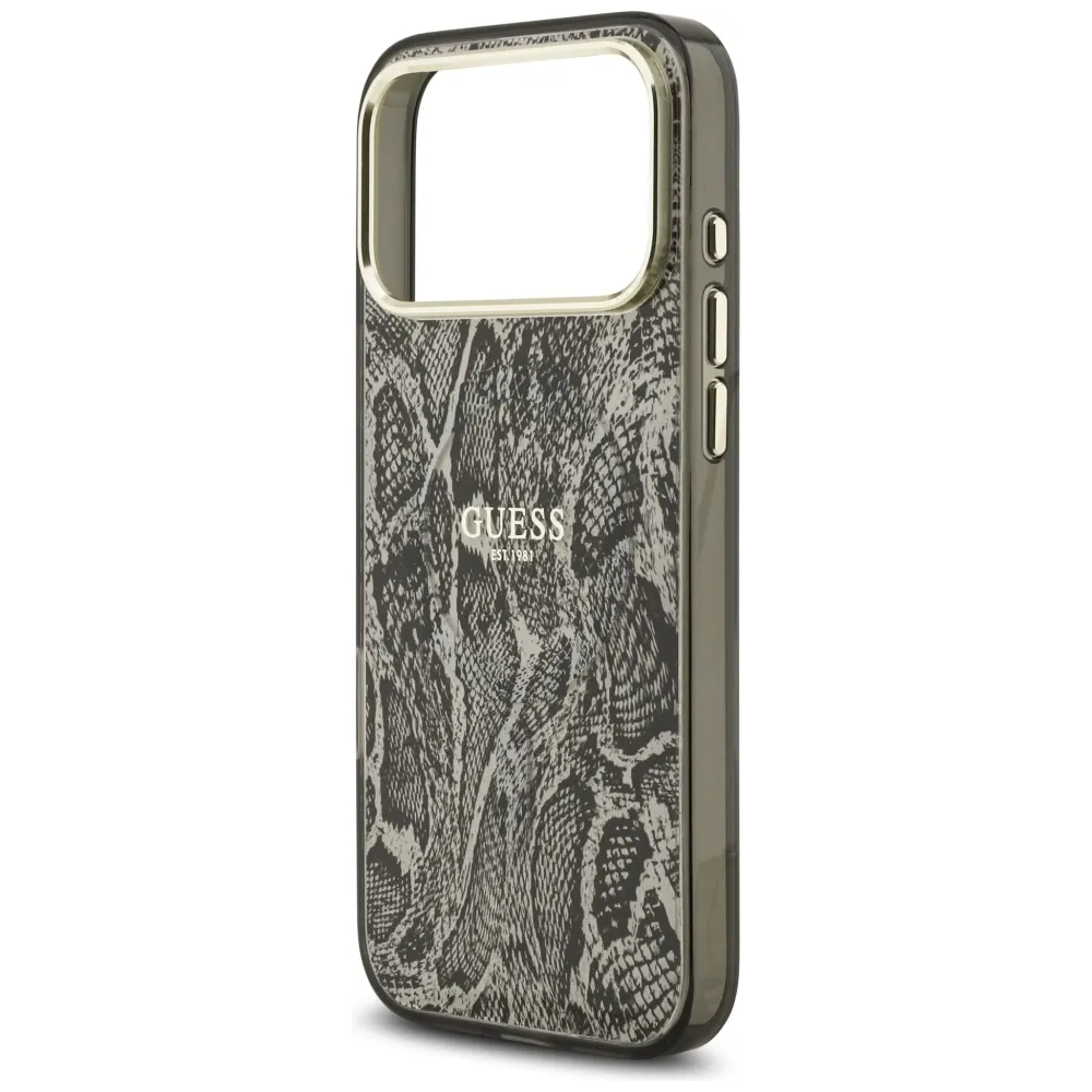 Etui Guess Python Pattern MagSafe do Apple iPhone 17 Pro Max czarny