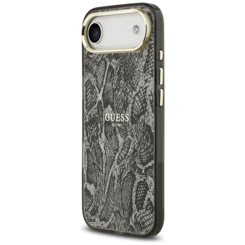 Etui Guess Python Pattern MagSafe do Apple iPhone Air czarny