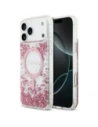 Etui Guess Resin Bottom Glitter MagSafe do Apple iPhone 17 Pro Max różowy
