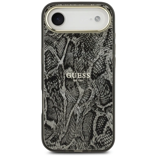 Etui Guess Python Pattern MagSafe do Apple iPhone Air czarny