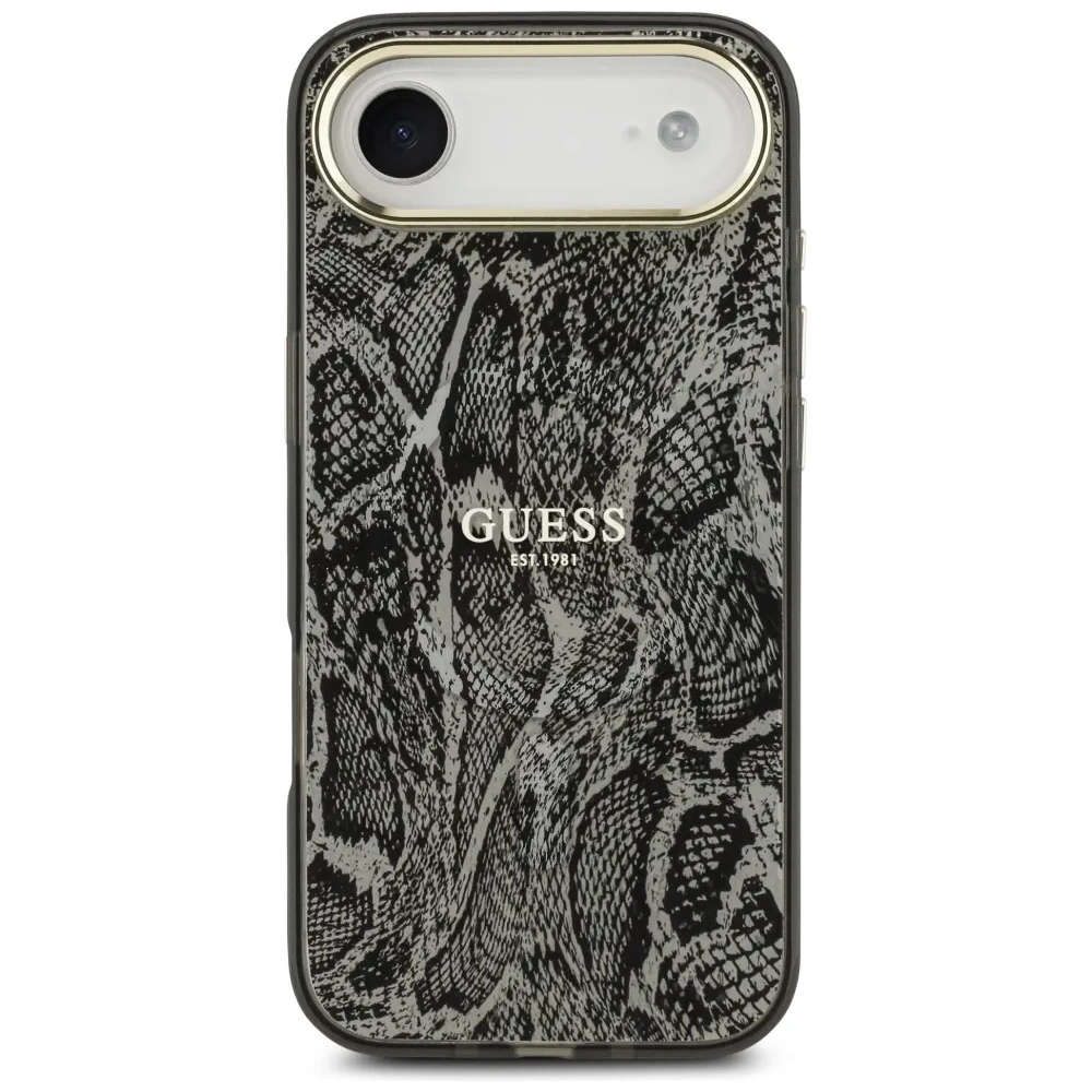 Etui Guess Python Pattern MagSafe do Apple iPhone Air czarny