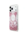 Etui Guess Resin Bottom Glitter MagSafe do Apple iPhone 17 Pro Max różowy