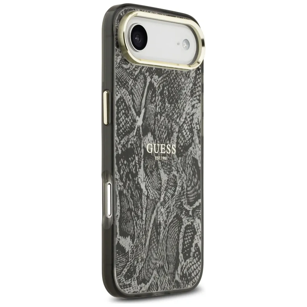 Etui Guess Python Pattern MagSafe do Apple iPhone Air czarny