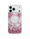Etui Guess Resin Bottom Glitter MagSafe do Apple iPhone 17 Pro Max różowy