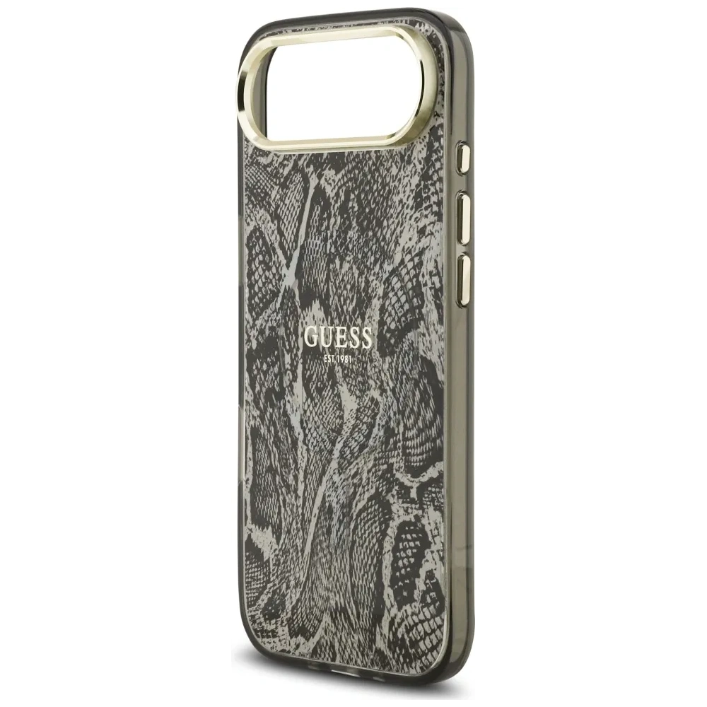 Etui Guess Python Pattern MagSafe do Apple iPhone Air czarny