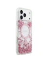 Etui Guess Resin Bottom Glitter MagSafe do Apple iPhone 17 Pro Max różowy