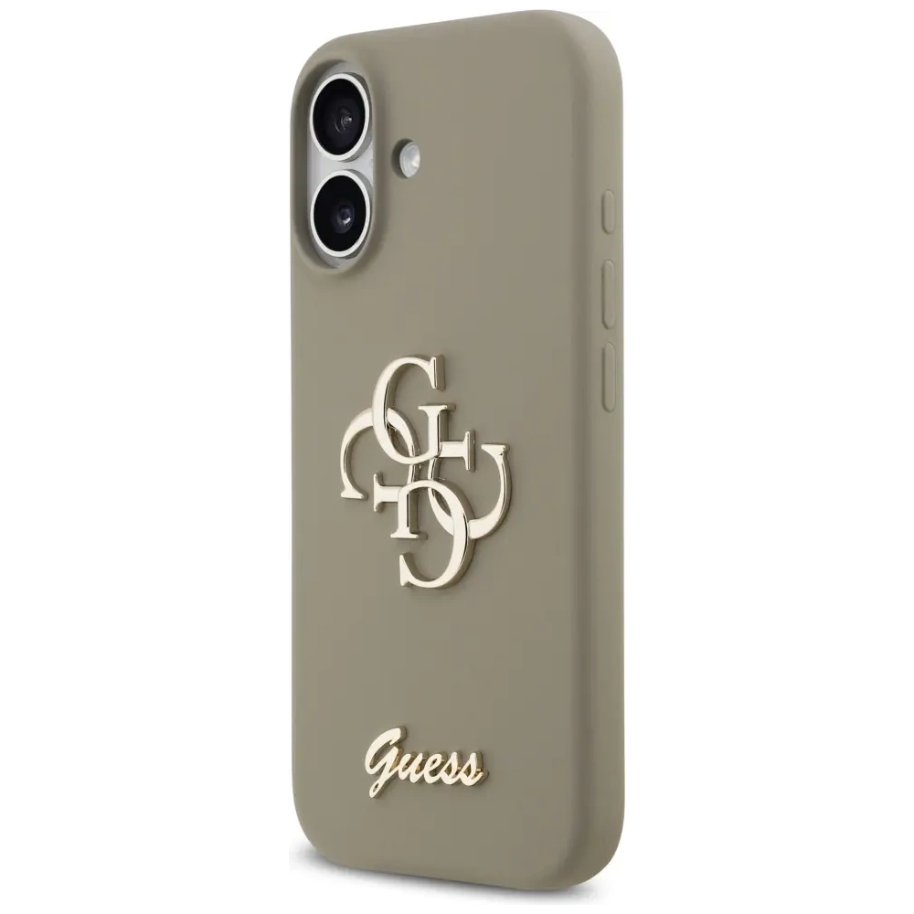 Etui Guess Silicone Big 4G Script do Apple iPhone 17 brązowy