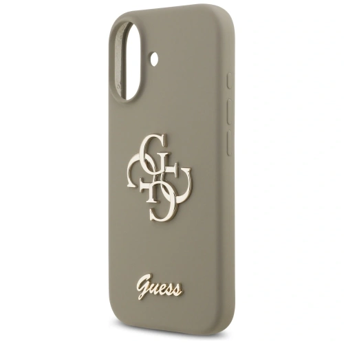 Etui Guess Silicone Big 4G Script do Apple iPhone 17 brązowy