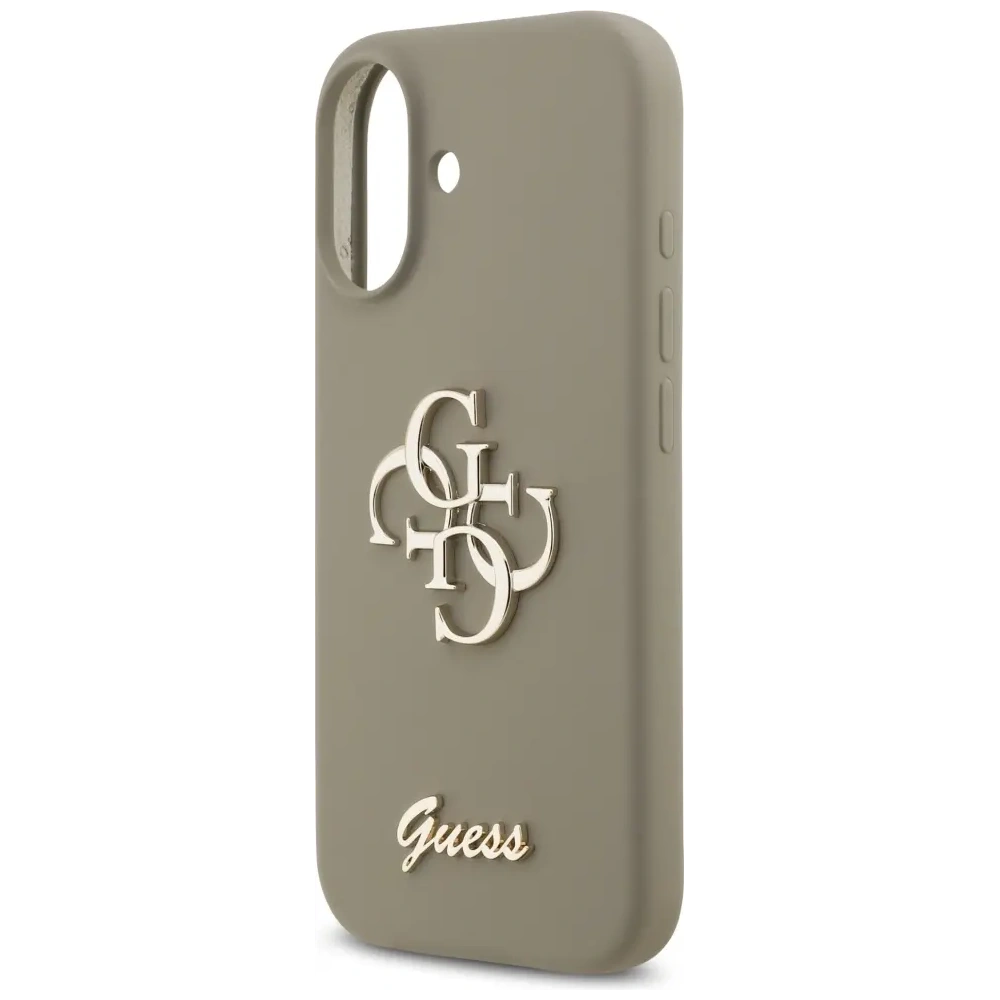 Etui Guess Silicone Big 4G Script do Apple iPhone 17 brązowy