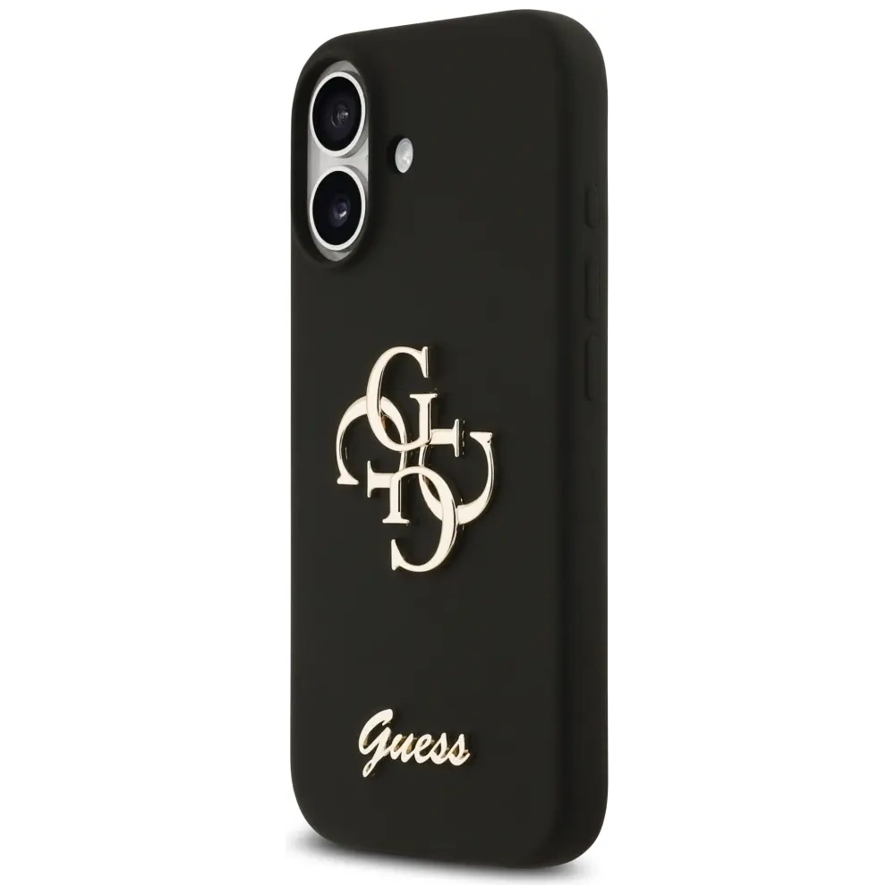 Etui Guess Silicone Big 4G Script do Apple iPhone 17 czarny