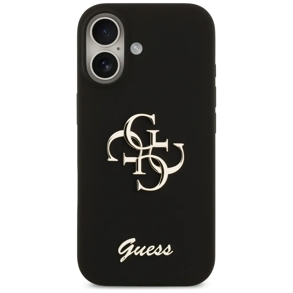 Etui Guess Silicone Big 4G Script do Apple iPhone 17 czarny