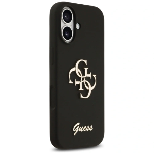 Etui Guess Silicone Big 4G Script do Apple iPhone 17 czarny