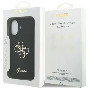 Etui Guess Silicone Big 4G Script do Apple iPhone 17 czarny