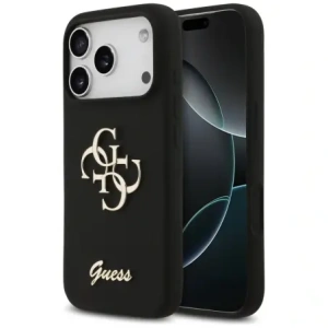 Etui Guess Silicone Big 4G Script do Apple iPhone 17 Pro czarny