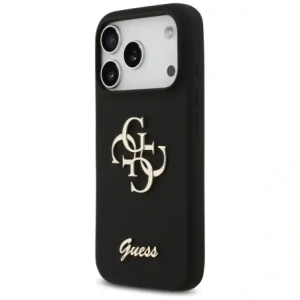 Etui Guess Silicone Big 4G Script do Apple iPhone 17 Pro czarny