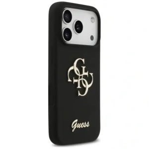 Etui Guess Silicone Big 4G Script do Apple iPhone 17 Pro czarny