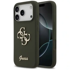 Etui Guess Silicone Big 4G Script do Apple iPhone 17 Pro khaki