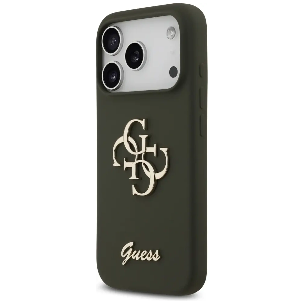 Etui Guess Silicone Big 4G Script do Apple iPhone 17 Pro khaki