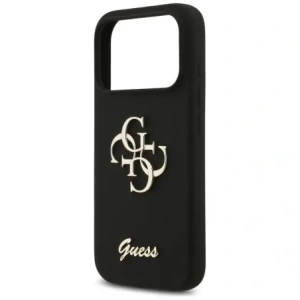 Etui Guess Silicone Big 4G Script do Apple iPhone 17 Pro czarny