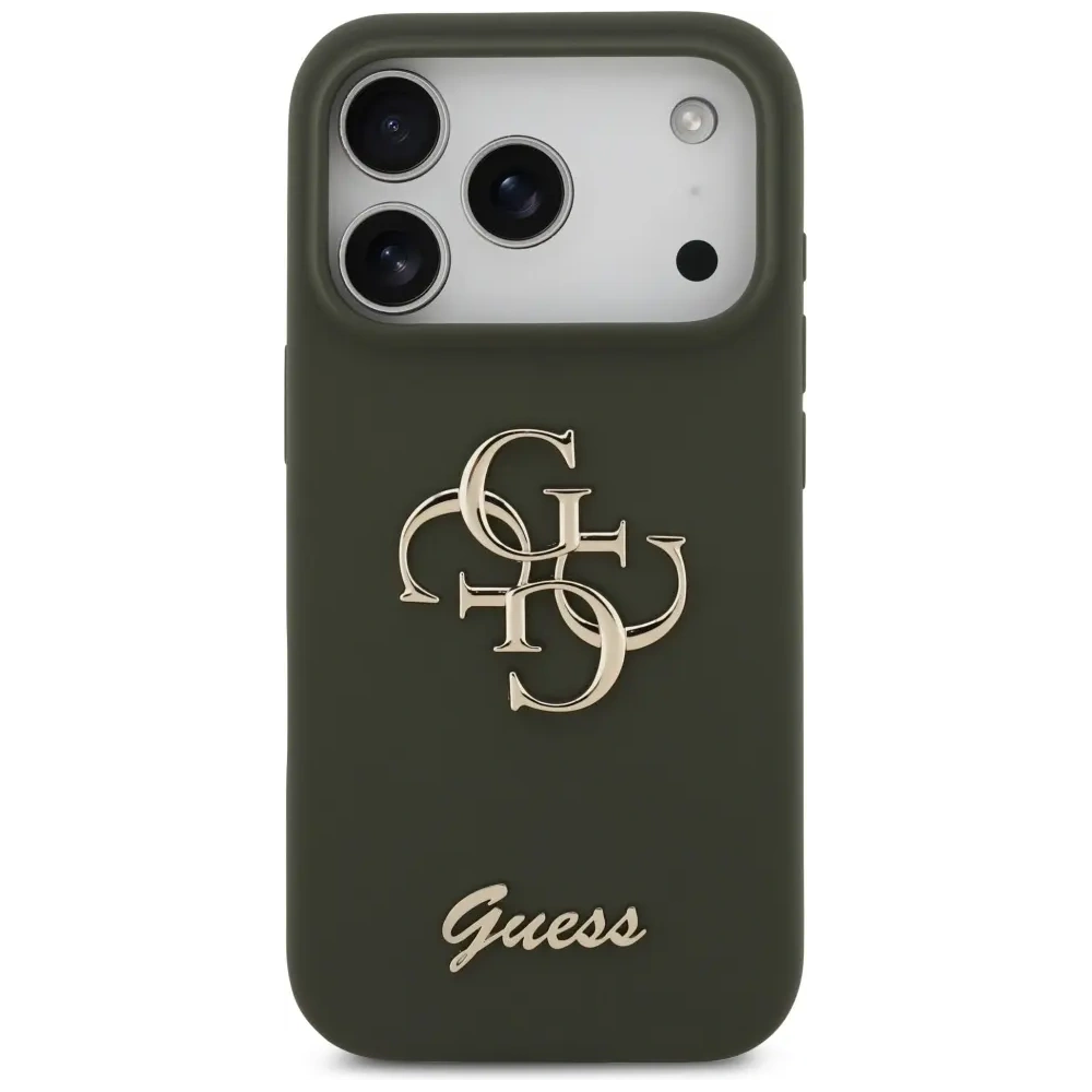 Etui Guess Silicone Big 4G Script do Apple iPhone 17 Pro khaki
